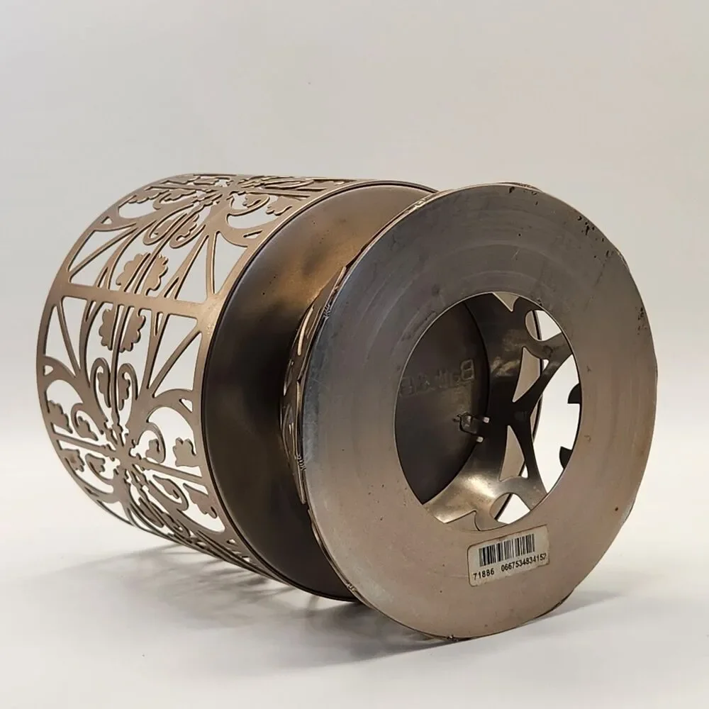 Bath & Body Works Ornate Swirl Gate Pedestal 3 Wick Candle Holder Sleeve 14.5OZ - Picture 4 of 4